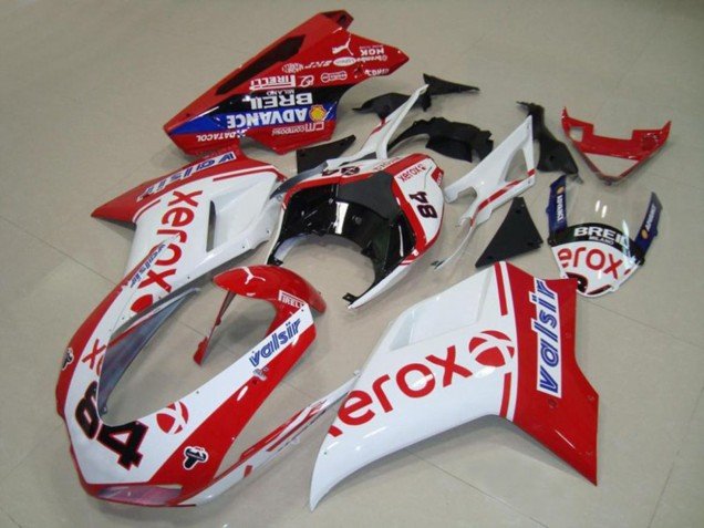 Blanco Xerox 07-14 Ducati 848 1098 1198 Carenados Moto Blanco Xerox 07-14 Ducati 848 1098 1198 Carenados Moto