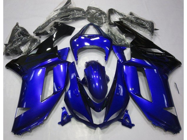 Brillante Azul & Negro 07-08 ZX6R Carenados Moto