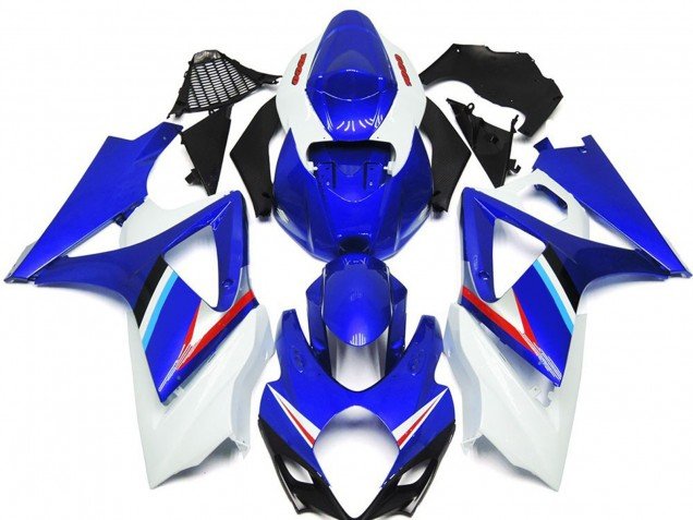 Brillo Azul & Blanco 07-08 GSXR 1000 Carenados Moto Brillo Azul & Blanco 07-08 GSXR 1000 Carenados Moto