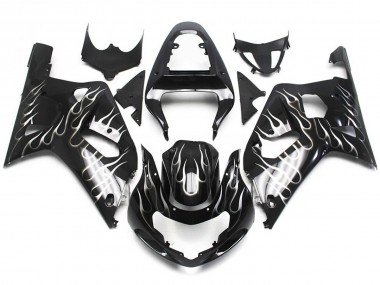 Brillo Blanco & Negro Llama 01-03 GSXR 600-750 Carenados Moto