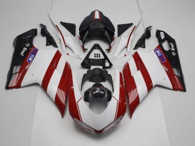 Color Rojo Oscuro 07-14 Ducati 848 1098 1198 Carenados Moto