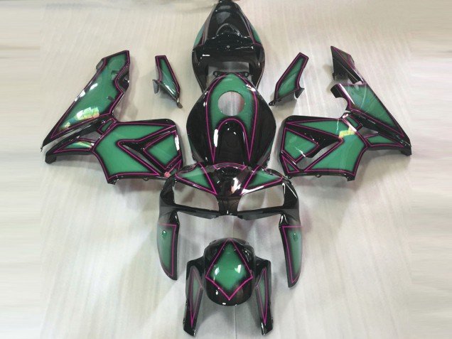 Contorno Verde Esmeralda & Rosa 05-06 CBR600RR Carenados Moto