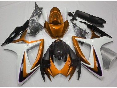 Degradado Naranja & Blanco 06-07 GSXR 600-750 Carenados Moto