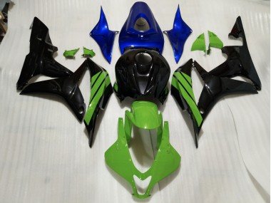 Detalles En Negro Brillante & Verde & Azul 07-08 CBR600RR Carenados Moto