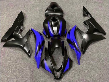 Diseño Negro Mate & Azul 07-08 CBR600RR Carenados Moto