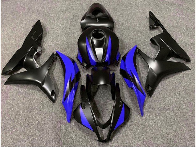 Diseño Negro Mate & Azul 07-08 CBR600RR Carenados Moto Diseño Negro Mate & Azul 07-08 CBR600RR Carenados Moto
