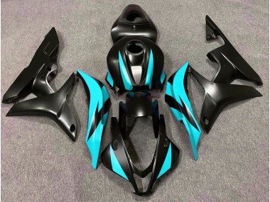 Diseño Negro Mate & Cian 07-08 CBR600RR Carenados Moto