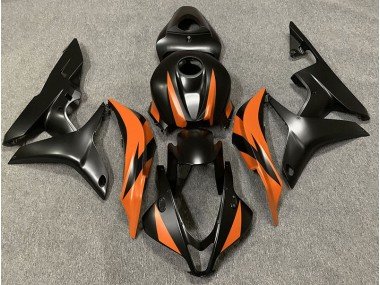 Diseño Negro Mate & Naranja 07-08 CBR600RR Carenados Moto