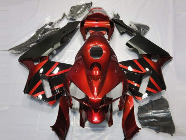 Diseño Rojo & Negro Brillante 05-06 CBR600RR Carenados Moto