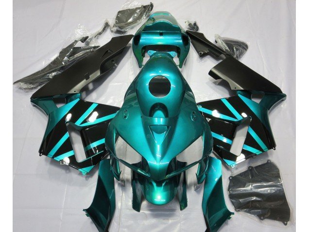 Diseño Verde Azulado & Negro Brillante 05-06 CBR600RR Carenados Moto Diseño Verde Azulado & Negro Brillante 05-06 CBR600RR Carenados Moto