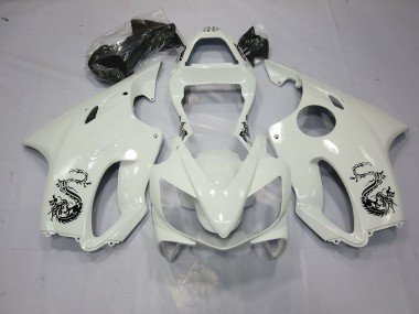 Dragón Blanco 01-03 CBR600 F4i Carenados Moto