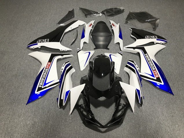Escritura Azul En Blanco & Negro 11-24 GSXR 600-750 Carenados Moto Escritura Azul En Blanco & Negro 11-24 GSXR 600-750 Carenados Moto