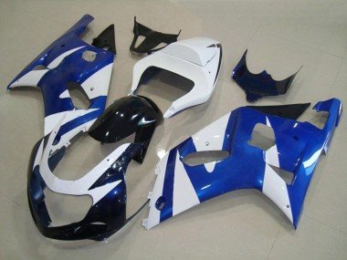 Estilo Azul & Blanco OEM 01-03 GSXR 600-750 Carenados Moto