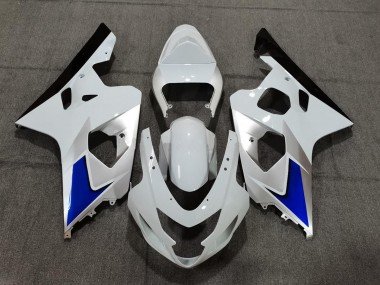 Estilo Azul Blanco & Plateado 04-05 GSXR 600-750 Carenados Moto