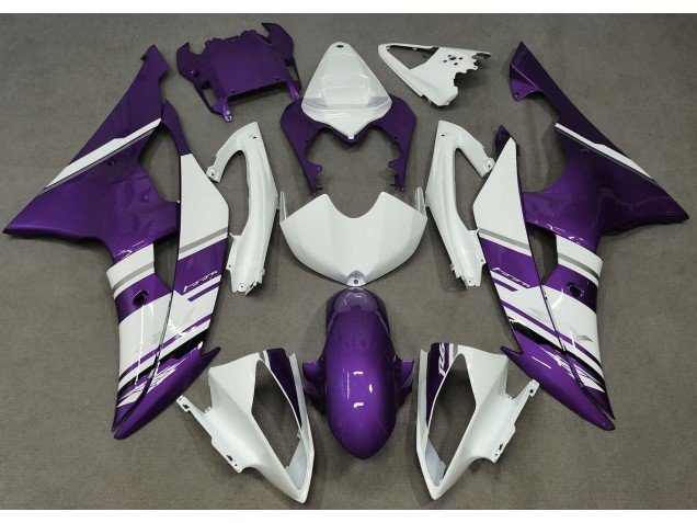 Estilo Blanco Brillante & Morado OEM 08-16 R6 Carenados Moto Estilo Blanco Brillante & Morado OEM 08-16 R6 Carenados Moto