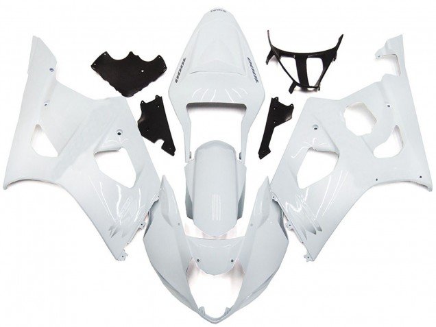 Estilo Blanco Liso Brillante 03-04 GSXR 1000 Carenados Moto Estilo Blanco Liso Brillante 03-04 GSXR 1000 Carenados Moto