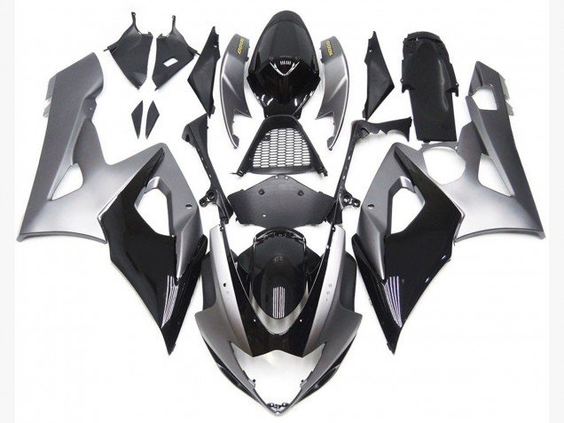 Estilo Plateado & Negro Brillante 05-06 GSXR 1000 Carenados Moto Estilo Plateado & Negro Brillante 05-06 GSXR 1000 Carenados Moto
