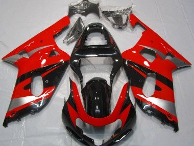 Estilo Rojo OEM 01-03 GSXR 600-750 Carenados Moto