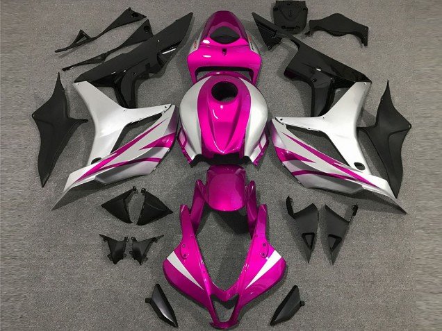 Estilo Rosa & Plateado OEM 07-08 CBR600RR Carenados Moto Estilo Rosa & Plateado OEM 07-08 CBR600RR Carenados Moto
