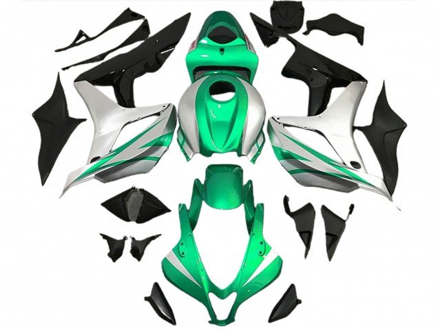 Estilo Verde Brillante & Plateado OEM 07-08 CBR600RR Carenados Moto Estilo Verde Brillante & Plateado OEM 07-08 CBR600RR Carenados Moto