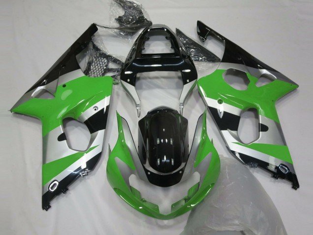 Estilo Verde Plateado OEM 00-02 GSXR 1000 Carenados Moto Estilo Verde Plateado OEM 00-02 GSXR 1000 Carenados Moto