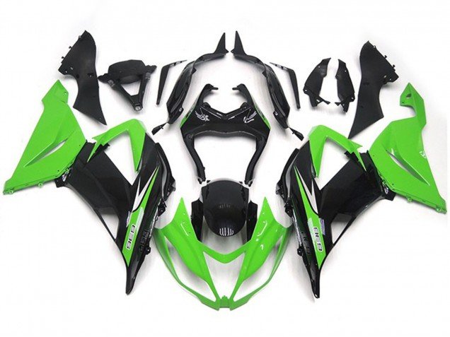 Estilo Vibrante Verde & Negro OEM 13-18 ZX6R Carenados Moto Estilo Vibrante Verde & Negro OEM 13-18 ZX6R Carenados Moto