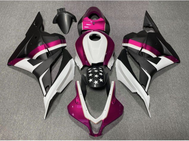 Estrella Negra Mate & Rosa 09-12 CBR600RR Carenados Moto Estrella Negra Mate & Rosa 09-12 CBR600RR Carenados Moto