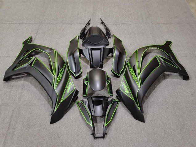 Forro Negro Mate & Verde 11-15 ZX10R Carenados Moto Forro Negro Mate & Verde 11-15 ZX10R Carenados Moto