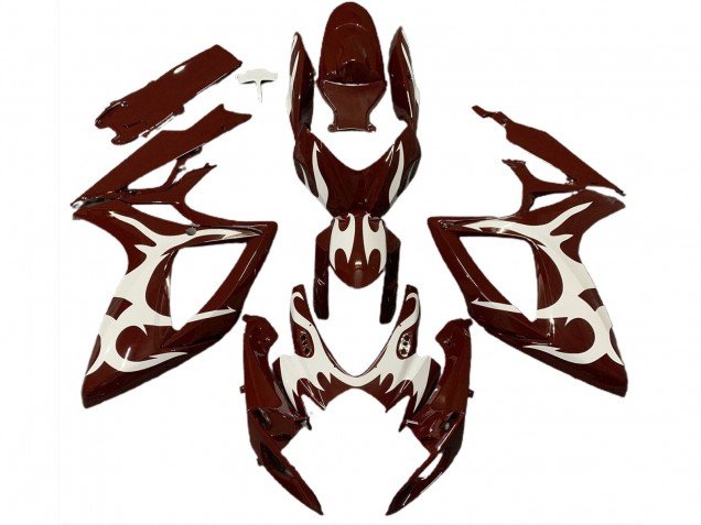 Granate & Blanco 06-07 GSXR 600-750 Carenados Moto Granate & Blanco 06-07 GSXR 600-750 Carenados Moto