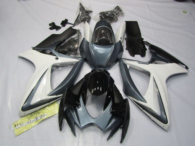 Gris & Blanco 06-07 GSXR 600-750 Carenados Moto Gris & Blanco 06-07 GSXR 600-750 Carenados Moto