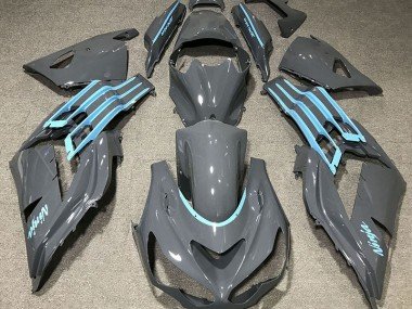 Gris Brillante & Azul Claro 12-21 ZX14R Carenados Moto