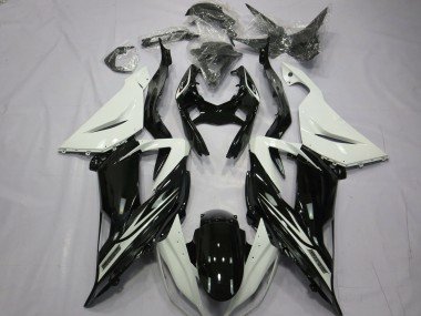 Liso Brillo Negro Blanco 13-18 ZX6R Carenados Moto