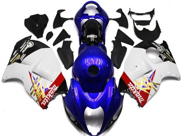 Logotipo Personalizado Azul & Blanco 97-07 GSXR 1300 Carenados Moto Logotipo Personalizado Azul & Blanco 97-07 GSXR 1300 Carenados Moto