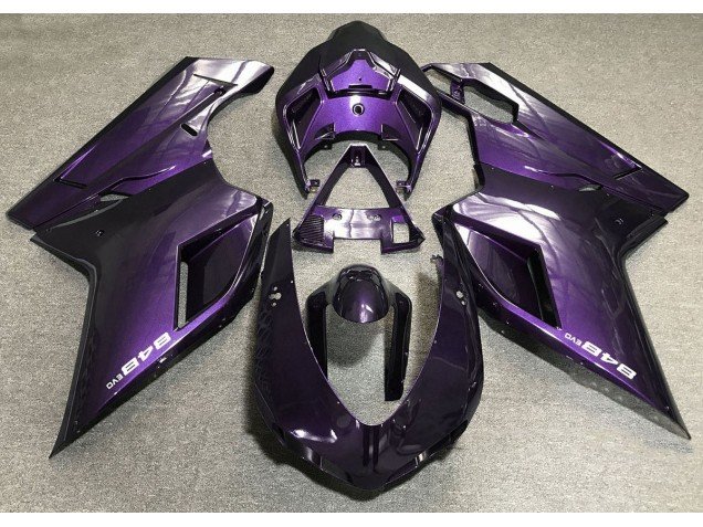 Morado Oscuro 07-14 Ducati 848 1098 1198 Carenados Moto