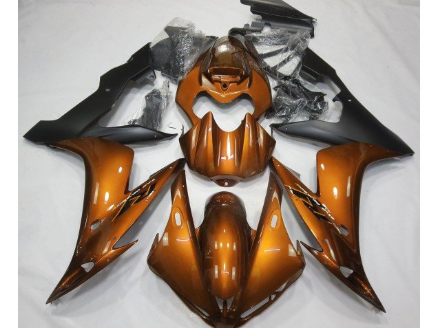 Naranja Brillante & Negro 04-06 R1 Carenados Moto