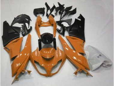 Naranja Brillante & Negro 09-12 ZX6R Carenados Moto