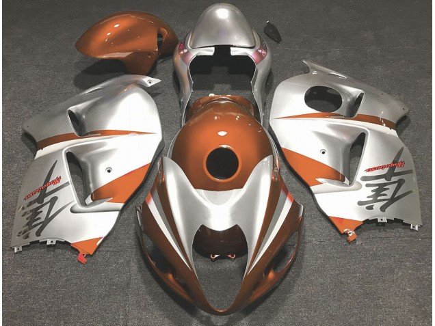 Naranja Brillante & Plata 97-07 GSXR 1300 Carenados Moto Naranja Brillante & Plata 97-07 GSXR 1300 Carenados Moto
