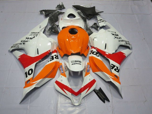 Naranja Claro & Blanco Repsol 09-12 CBR600RR Carenados Moto Naranja Claro & Blanco Repsol 09-12 CBR600RR Carenados Moto