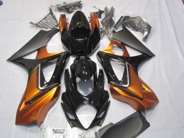 Naranja & Negro 07-08 GSXR 1000 Carenados Moto