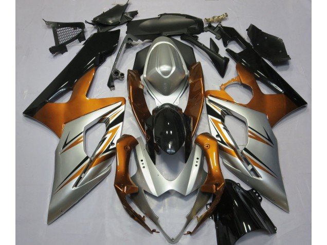 Naranja Plata & Negro 05-06 GSXR 1000 Carenados Moto Naranja Plata & Negro 05-06 GSXR 1000 Carenados Moto