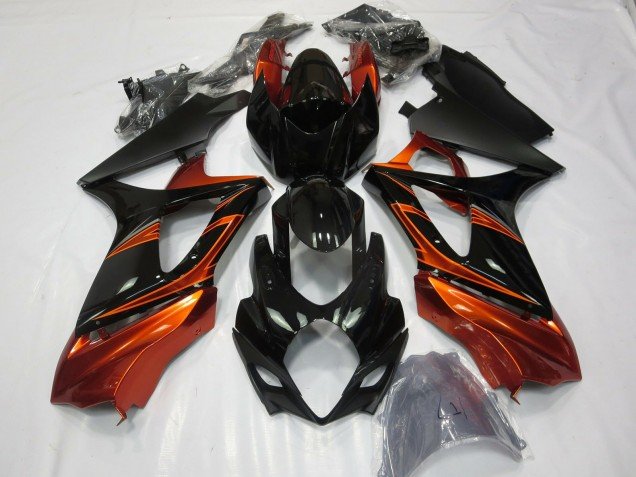 Naranja Quemado & Negro 07-08 GSXR 1000 Carenados Moto Naranja Quemado & Negro 07-08 GSXR 1000 Carenados Moto