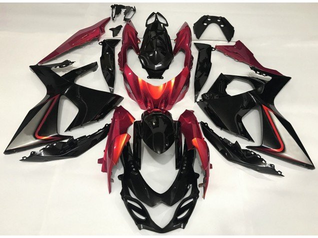 Naranja Quemado & Negro 09-16 GSXR 1000 Carenados Moto Naranja Quemado & Negro 09-16 GSXR 1000 Carenados Moto
