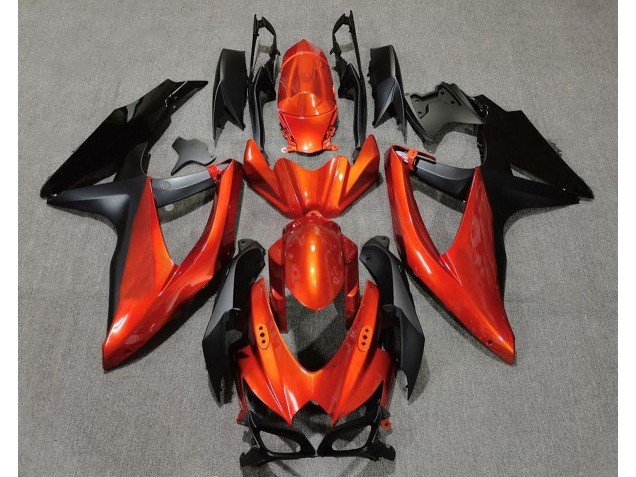 Naranja Vibrante En Negro 08-10 GSXR 600-750 Carenados Moto Naranja Vibrante En Negro 08-10 GSXR 600-750 Carenados Moto
