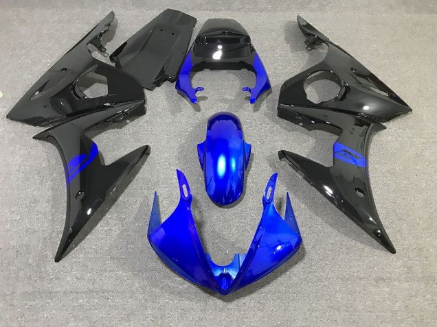 Negro & Azul Brillante 03-04 R6 Carenados Moto