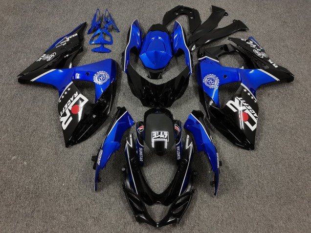 Negro & Azul Con Logotipos Personalizados 09-16 GSXR 1000 Carenados Moto Negro & Azul Con Logotipos Personalizados 09-16 GSXR 1000 Carenados Moto