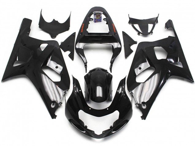 Negro Brillante 01-03 GSXR 600-750 Carenados Moto Negro Brillante 01-03 GSXR 600-750 Carenados Moto