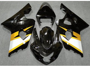 Negro Brillante & Amarillo 04-05 GSXR 600-750 Carenados Moto