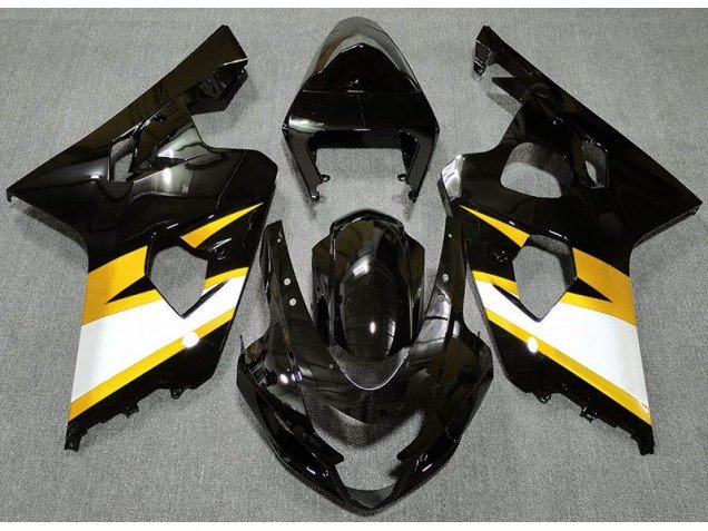 Negro Brillante & Amarillo 04-05 GSXR 600-750 Carenados Moto Negro Brillante & Amarillo 04-05 GSXR 600-750 Carenados Moto