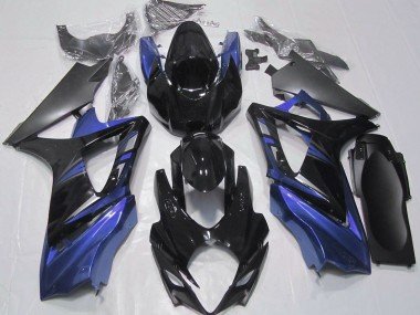 Negro Brillante & Azul 07-08 GSXR 1000 Carenados Moto
