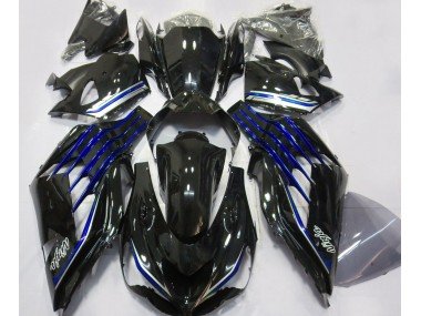 Negro Brillante & Azul 12-21 ZX14R Carenados Moto